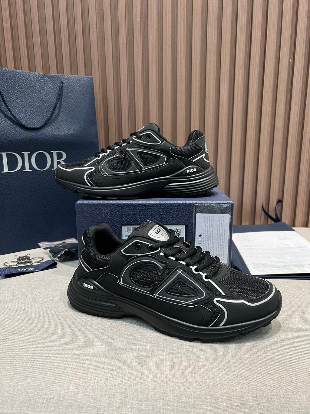 Dior B30 Countdown Sneaker
Black Technical Mesh and Black Technical Fabric