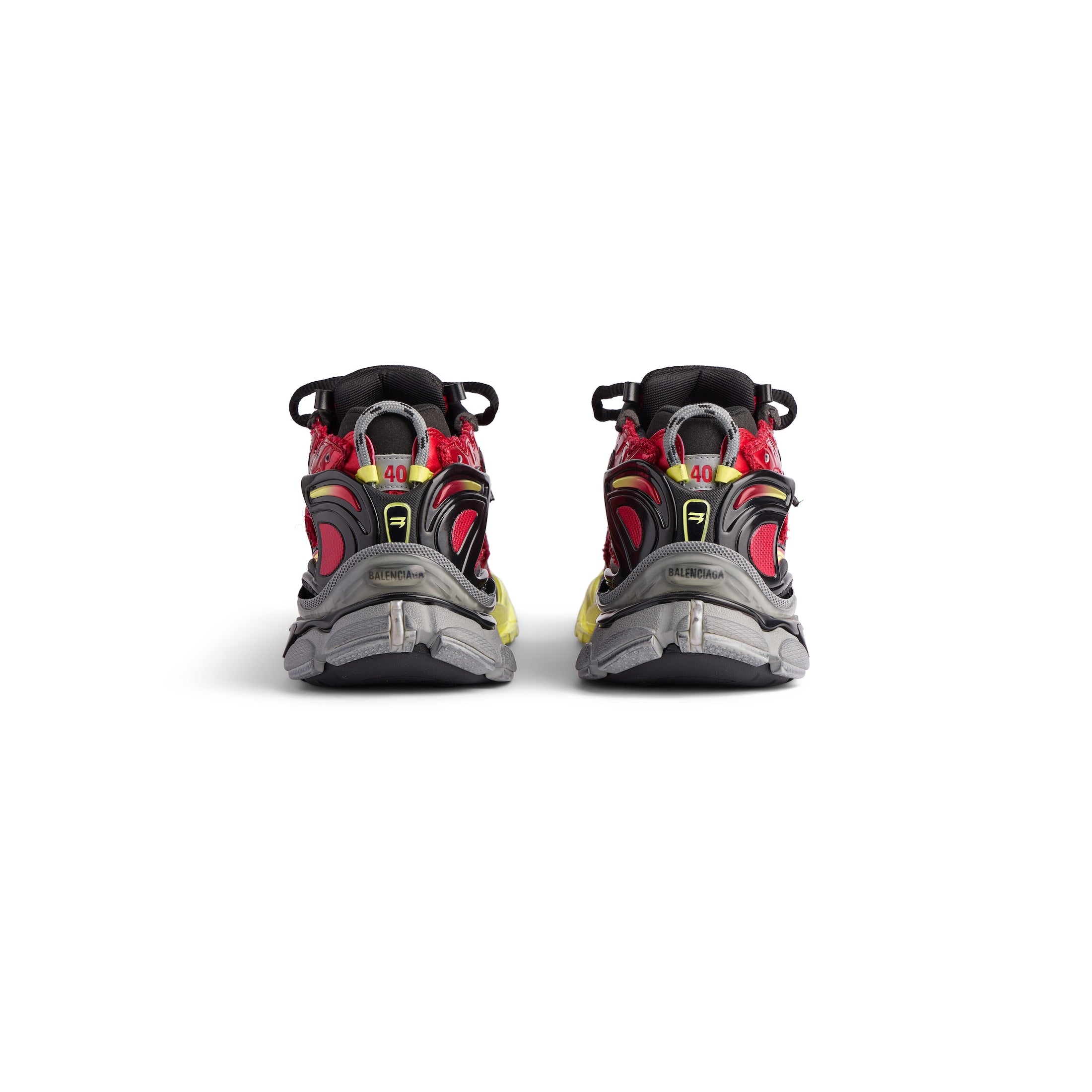 Balenciaga RUNNER SNEAKER IN RED/NEON YELLOW/BLACK