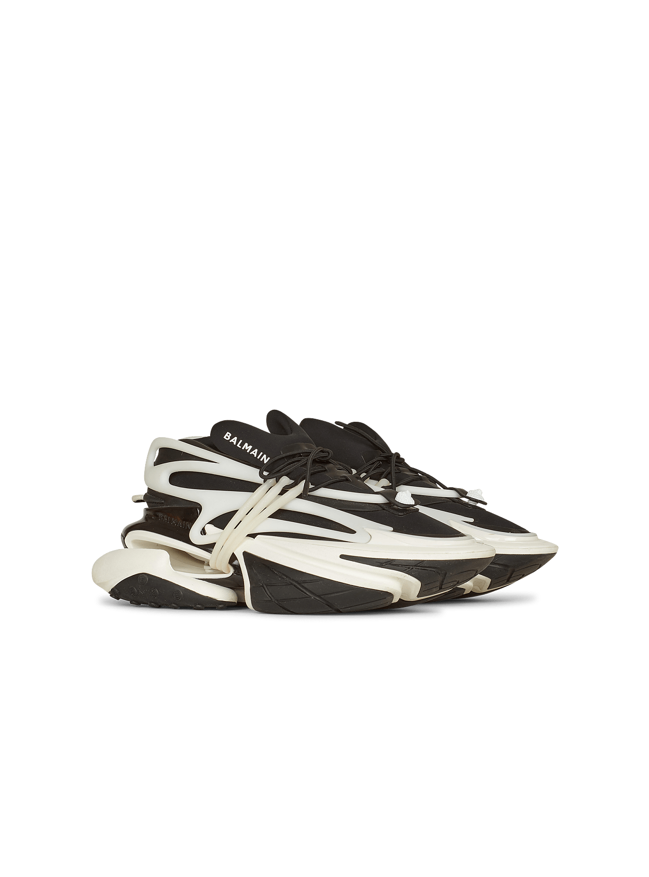 Balmain Unicorn low-top sneakers in neoprene and leather