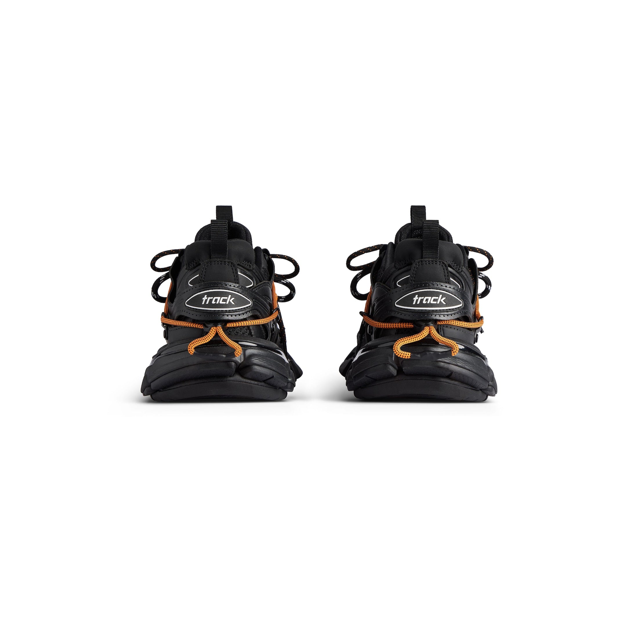 Balenciaga TRACK TRAIL LACES SNEAKER IN BLACK/ORANGE
