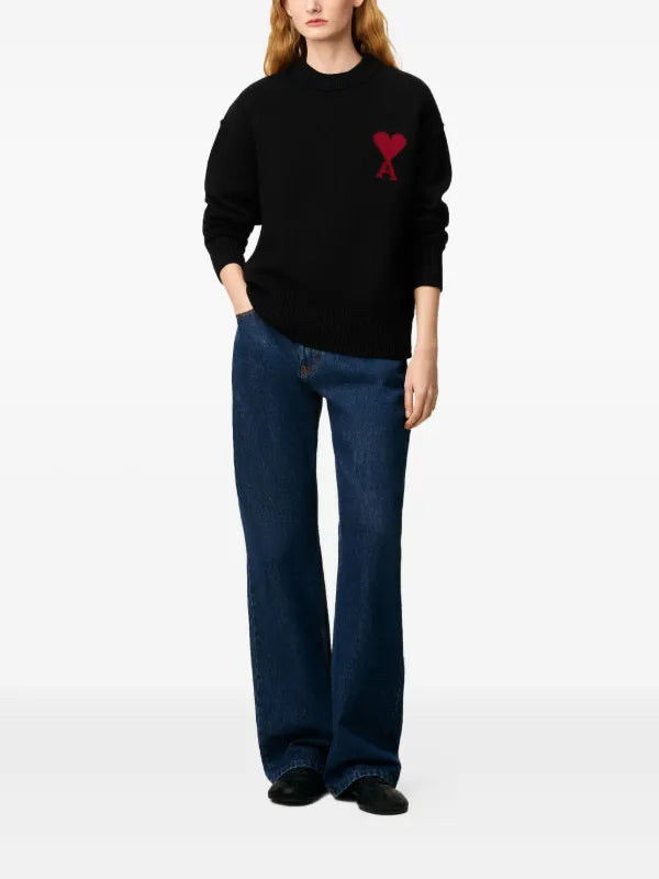 AMI Paris
Ami De Coeur crew-neck wool sweater