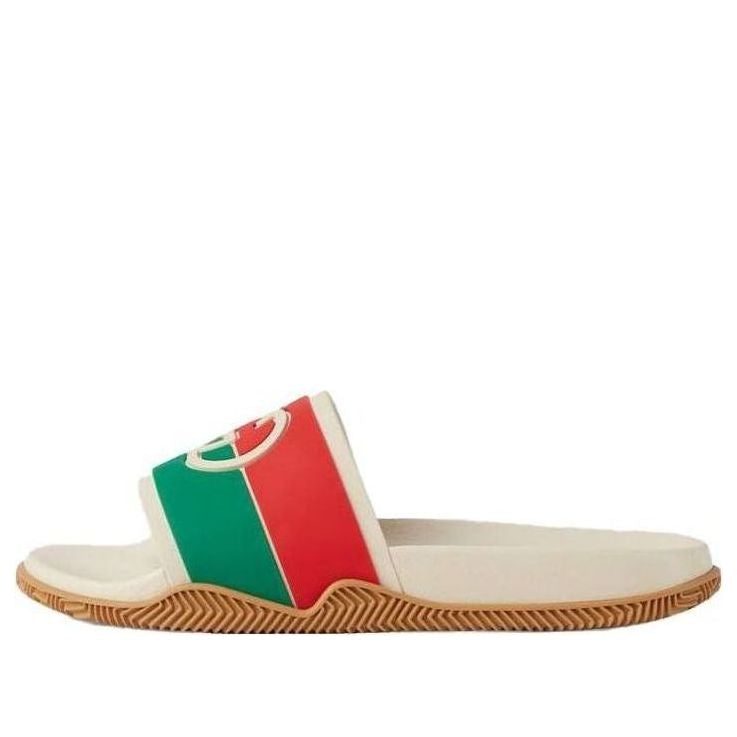Gucci(WMNS) Slide 'Interlocking G - White Red Green'
