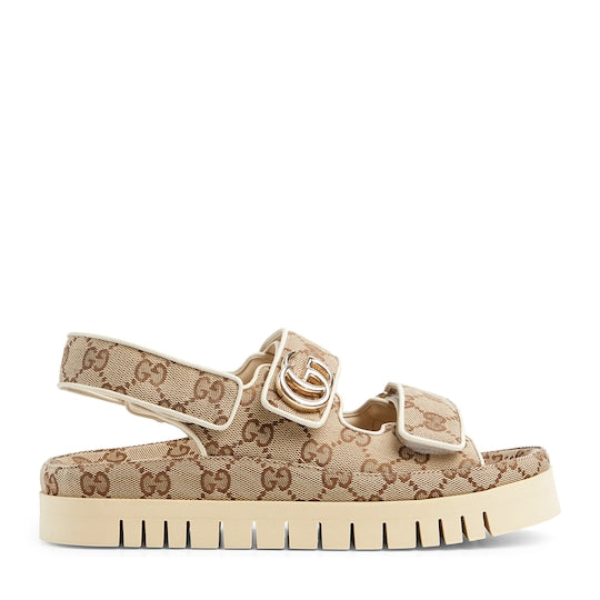 GUCCI
New Marmont leather-trimmed embellished canvas-jacquard platform sandals