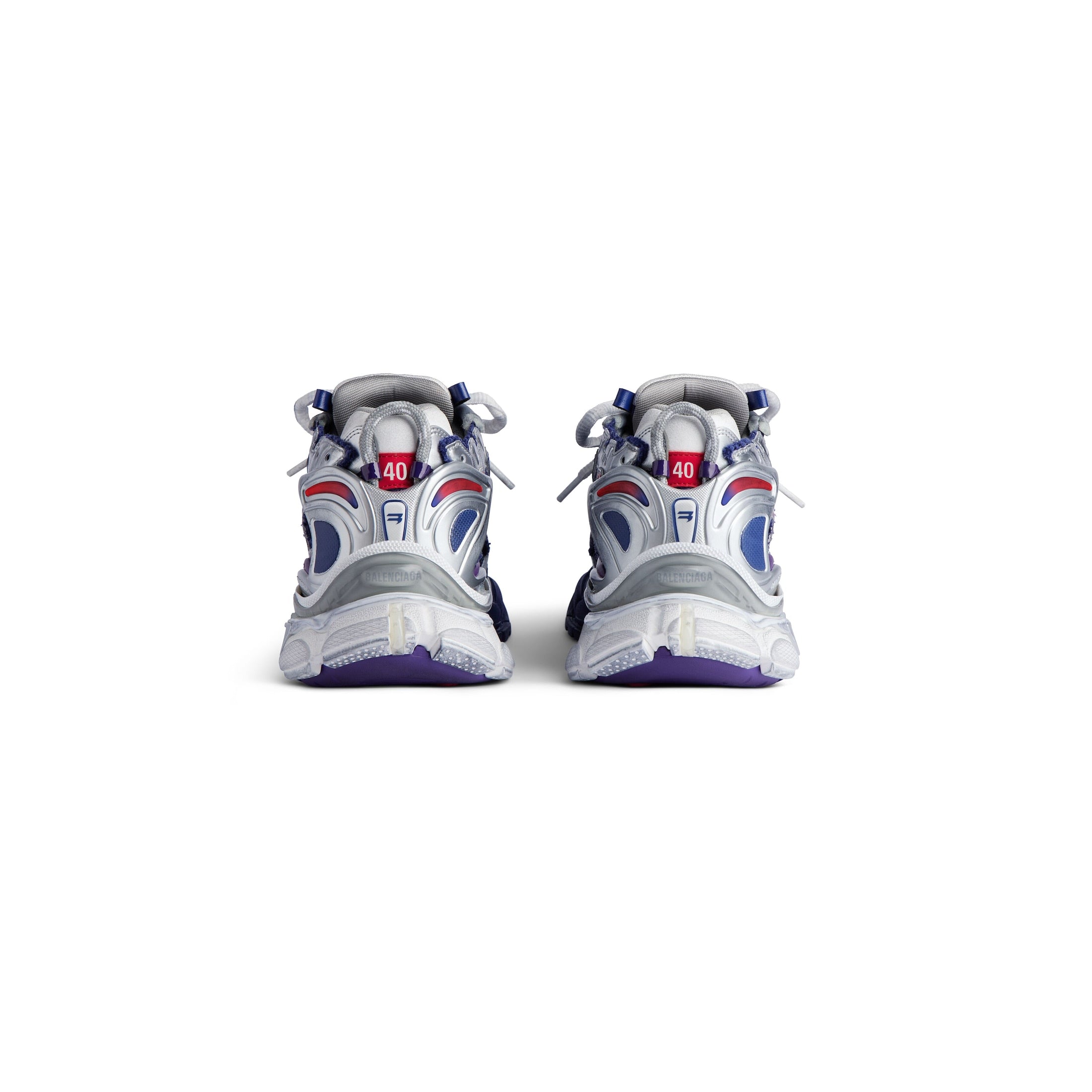 Balenciaga RUNNER GRADIENT SNEAKER IN NAVY/RED/GREY