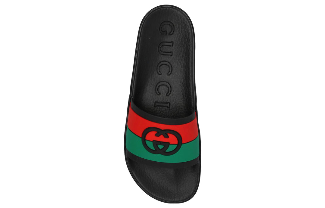 GucciSlide 'Interlocking G - Black Red Green'