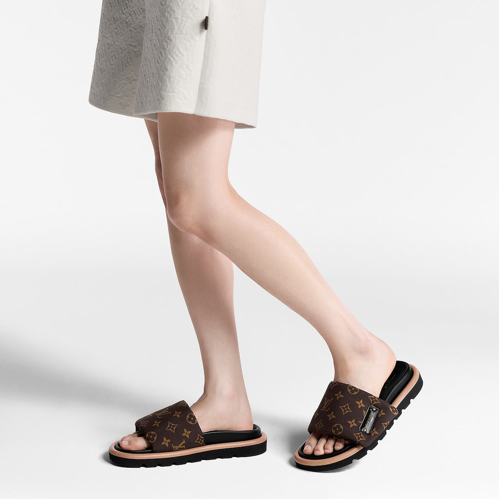 LV Pool Pillow Flat Comfort Mule