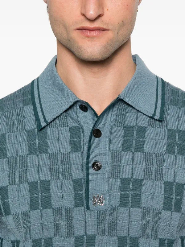 AMIRI
checked polo shirt