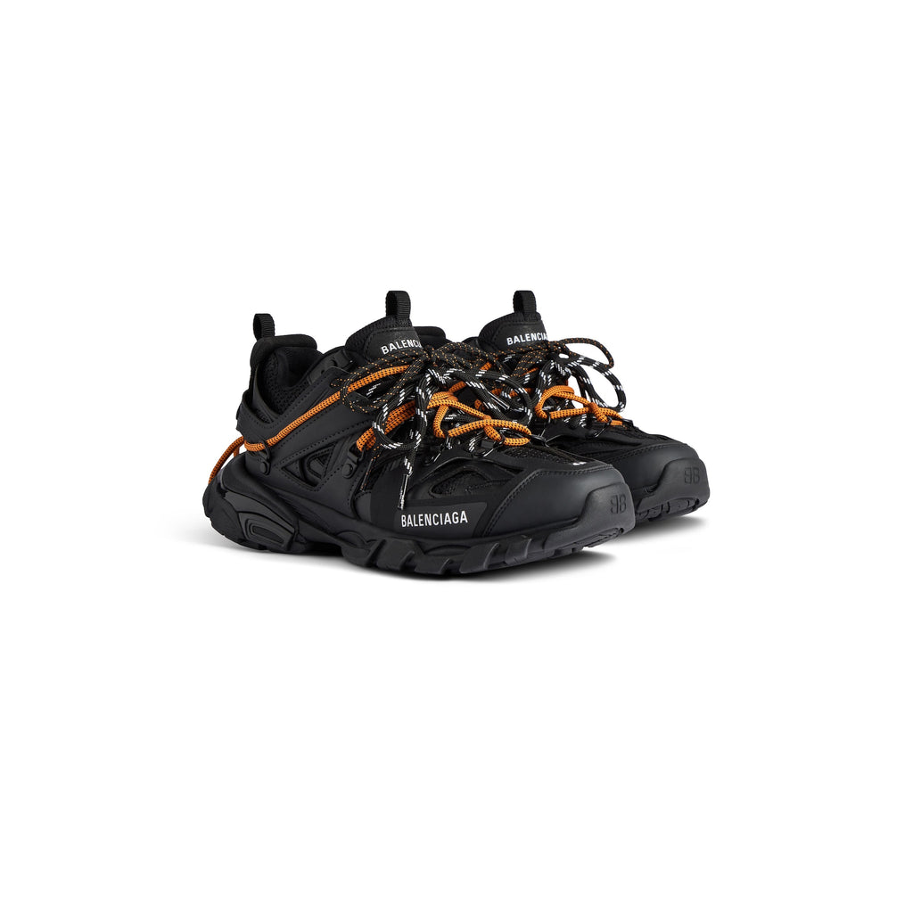 Balenciaga TRACK TRAIL LACES SNEAKER IN BLACK/ORANGE