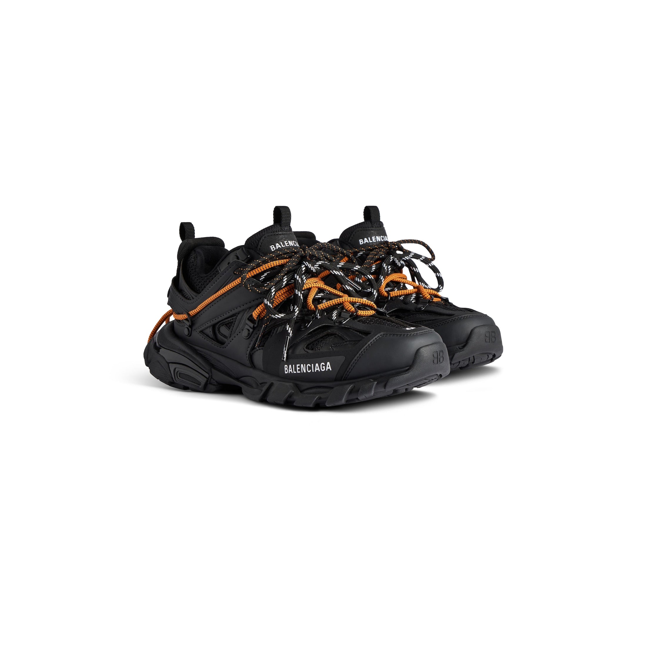 Balenciaga TRACK TRAIL LACES SNEAKER IN BLACK/ORANGE
