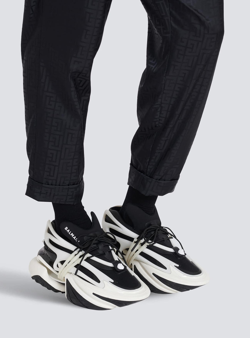 Balmain Unicorn low-top sneakers in neoprene and leather