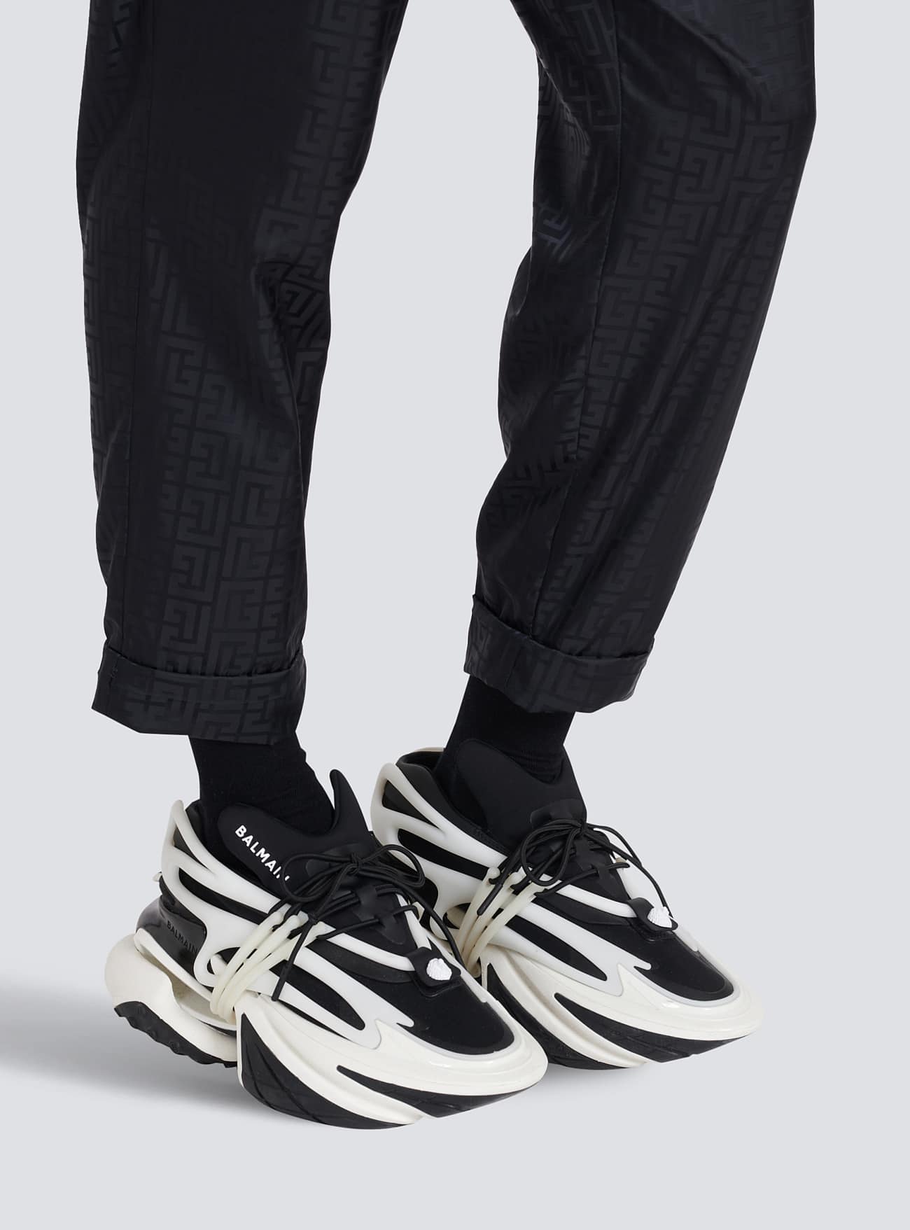 Balmain Unicorn low-top sneakers in neoprene and leather