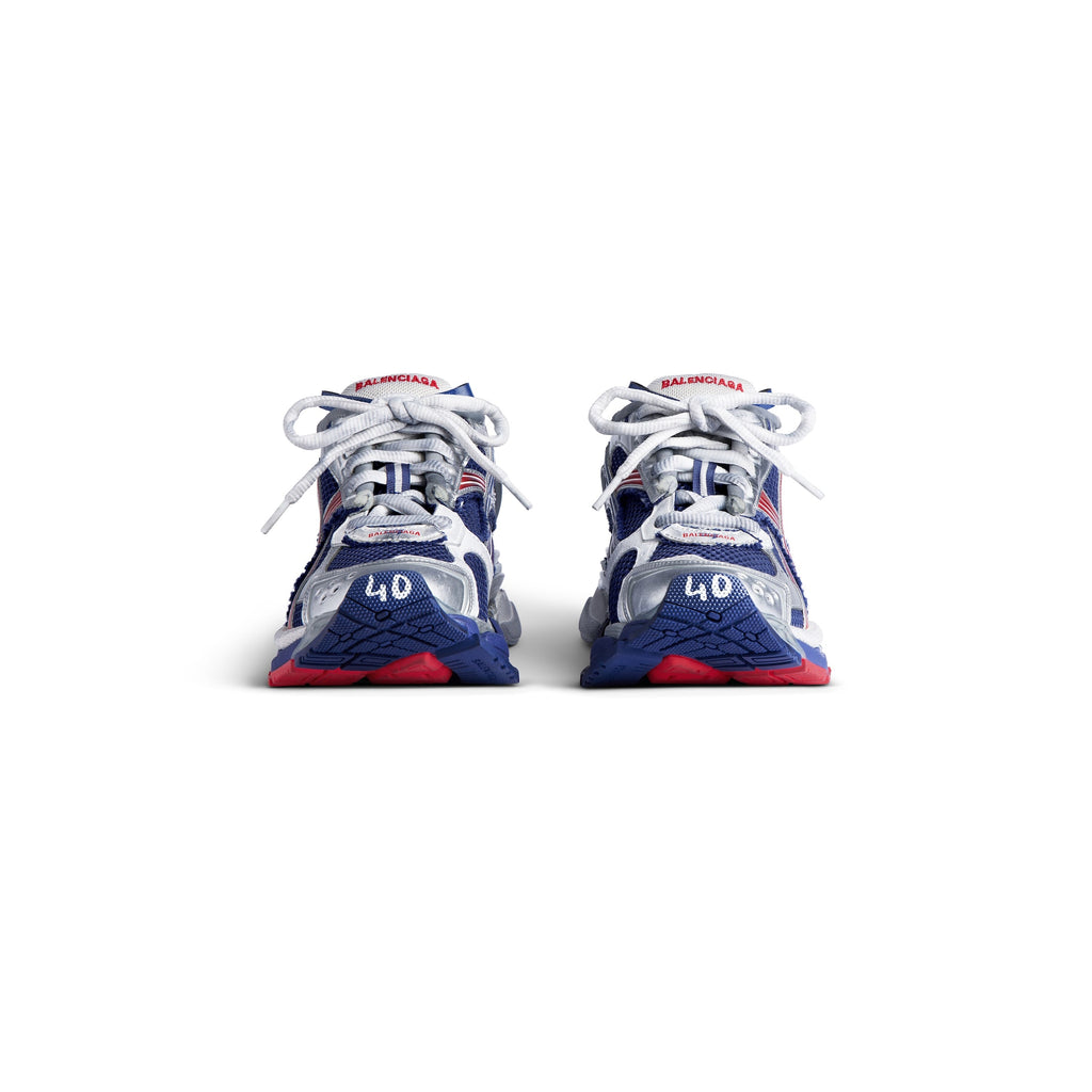 Balenciaga RUNNER GRADIENT SNEAKER IN NAVY/RED/GREY