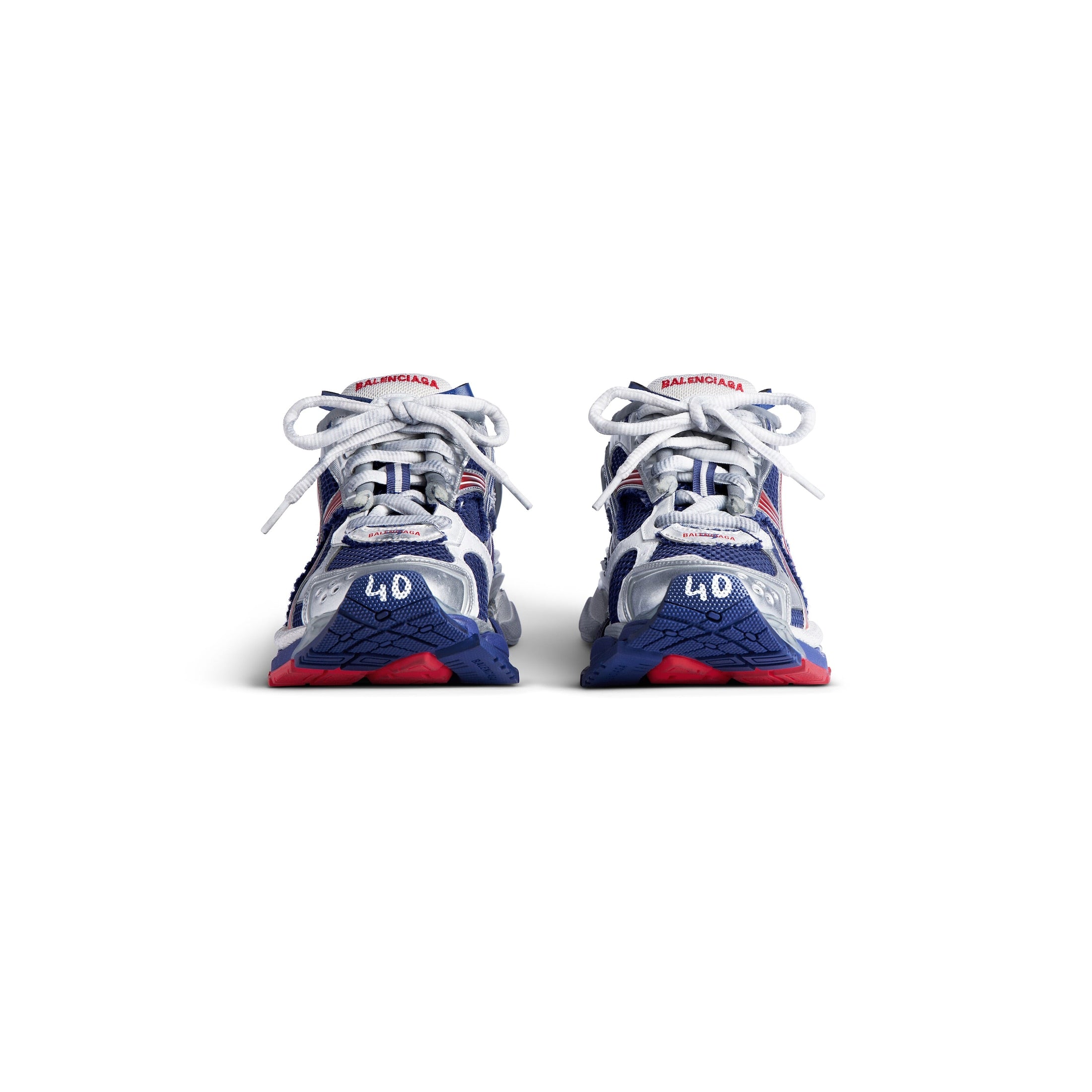 Balenciaga RUNNER GRADIENT SNEAKER IN NAVY/RED/GREY