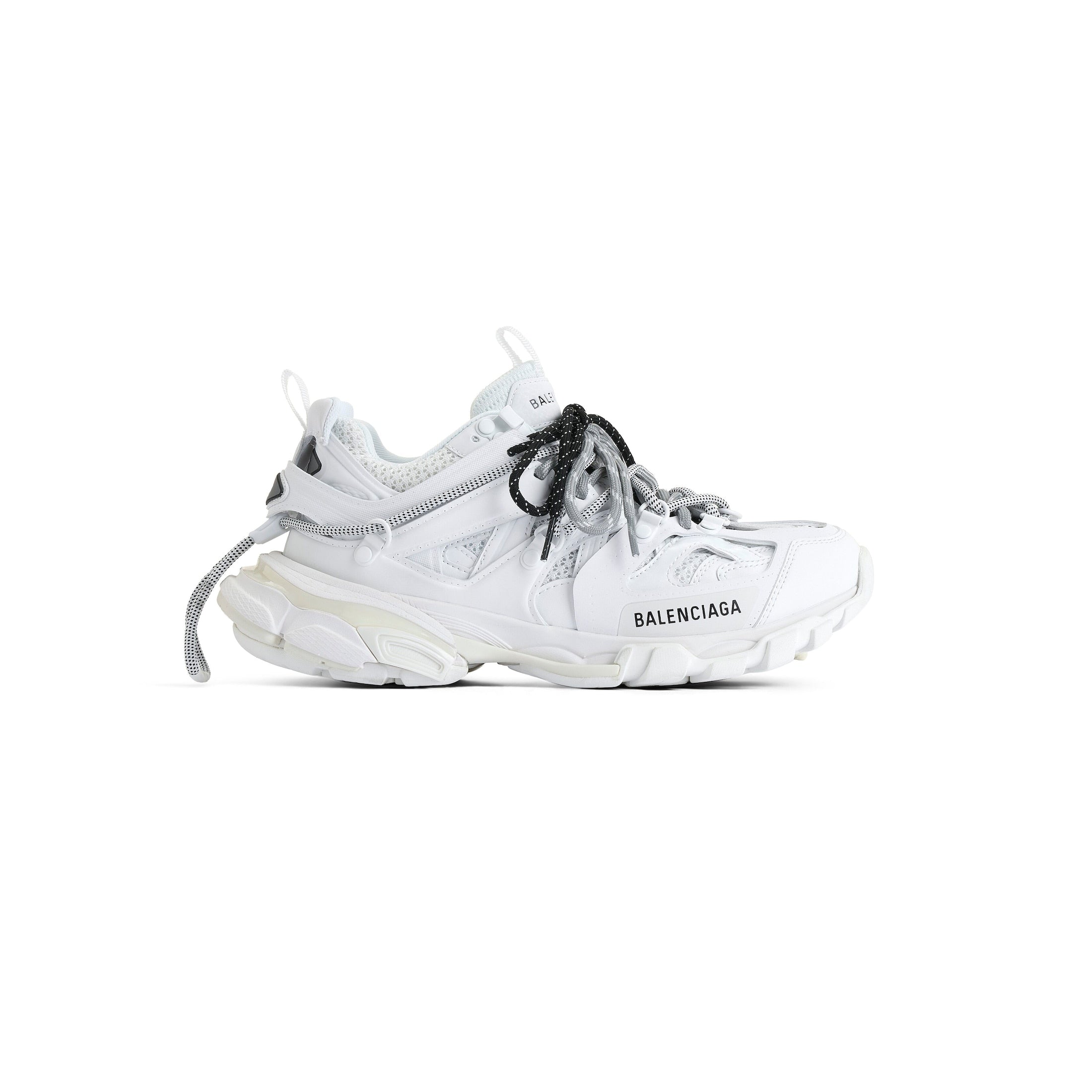 Balenciaga TRACK TRAIL LACES SNEAKER IN WHITE/BLACK/GREY