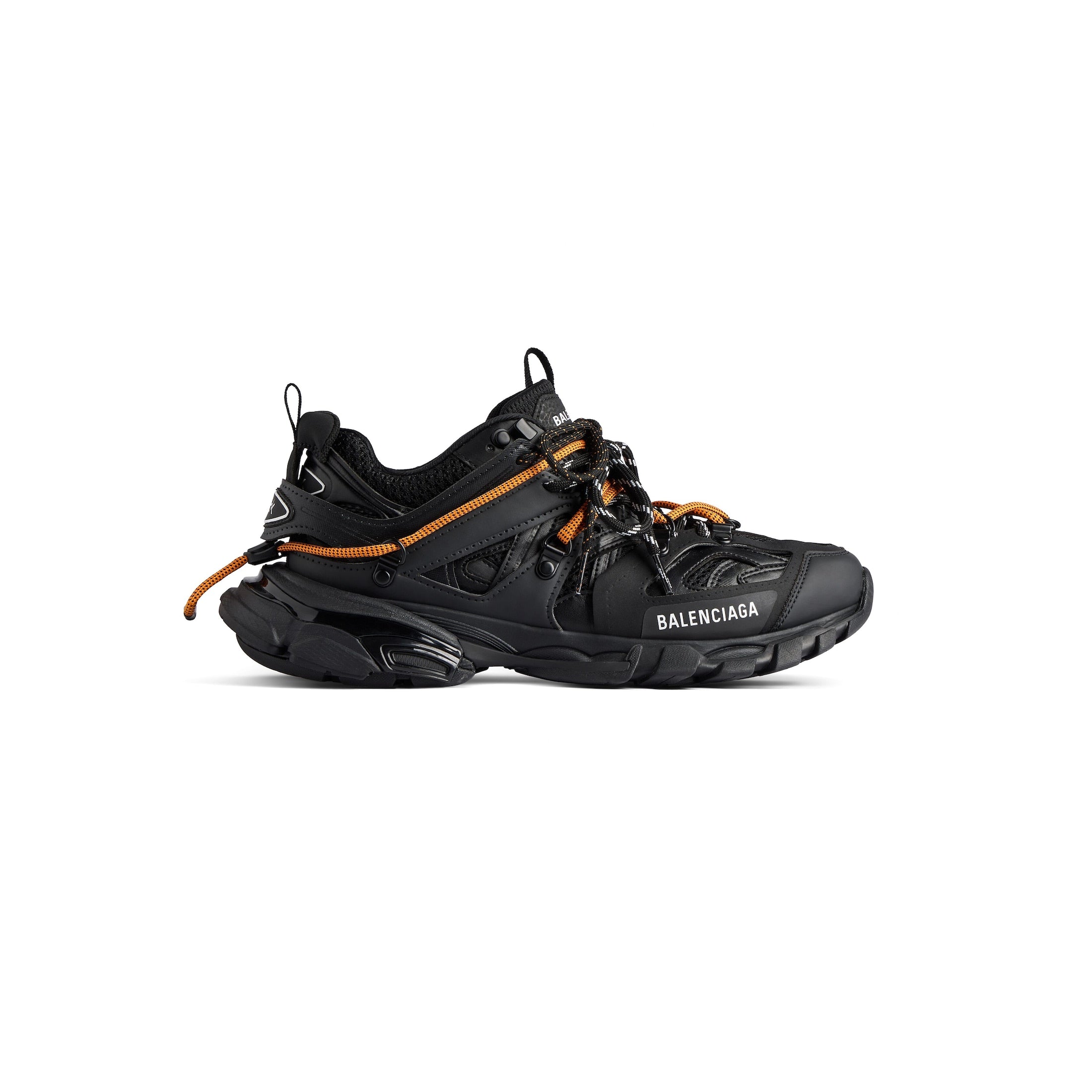 Balenciaga TRACK TRAIL LACES SNEAKER IN BLACK/ORANGE