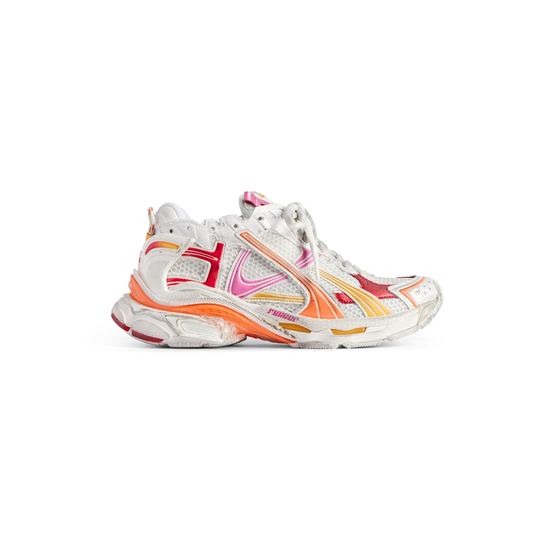 Balenciaga  RUNNER SNEAKER IN WHITE/ORANGE/PINK/RED