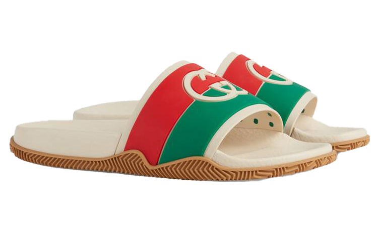 Gucci(WMNS) Slide 'Interlocking G - White Red Green'