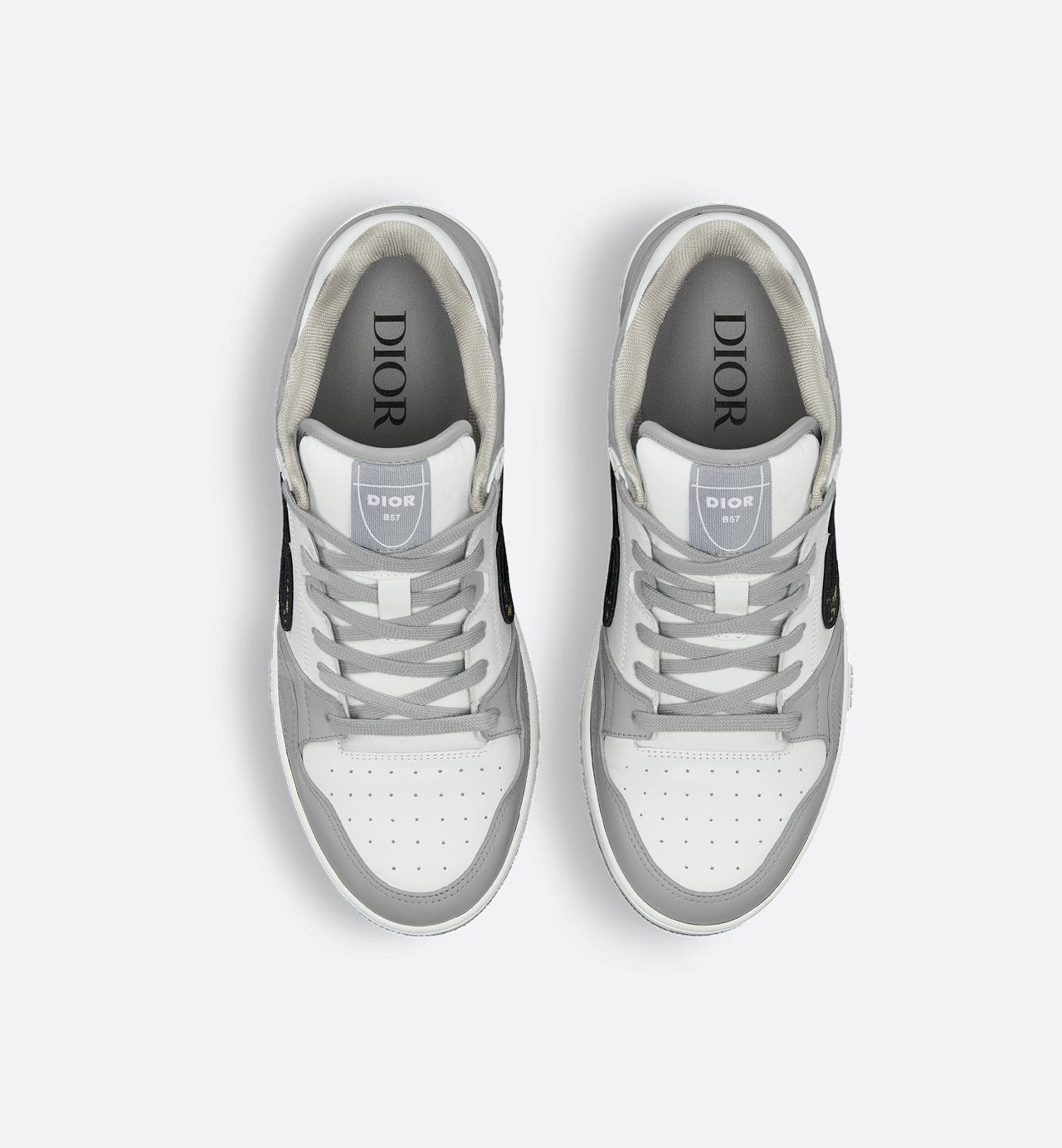 B57 Dribble Low-Top Sneaker
Dior Gray and White Smooth Calfskin with Beige and Black Dior Oblique Jacquard