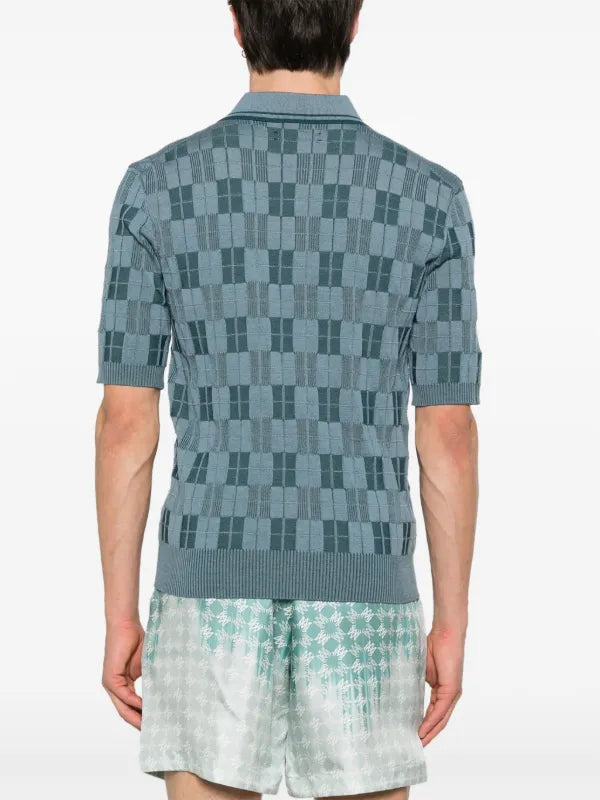 AMIRI
checked polo shirt