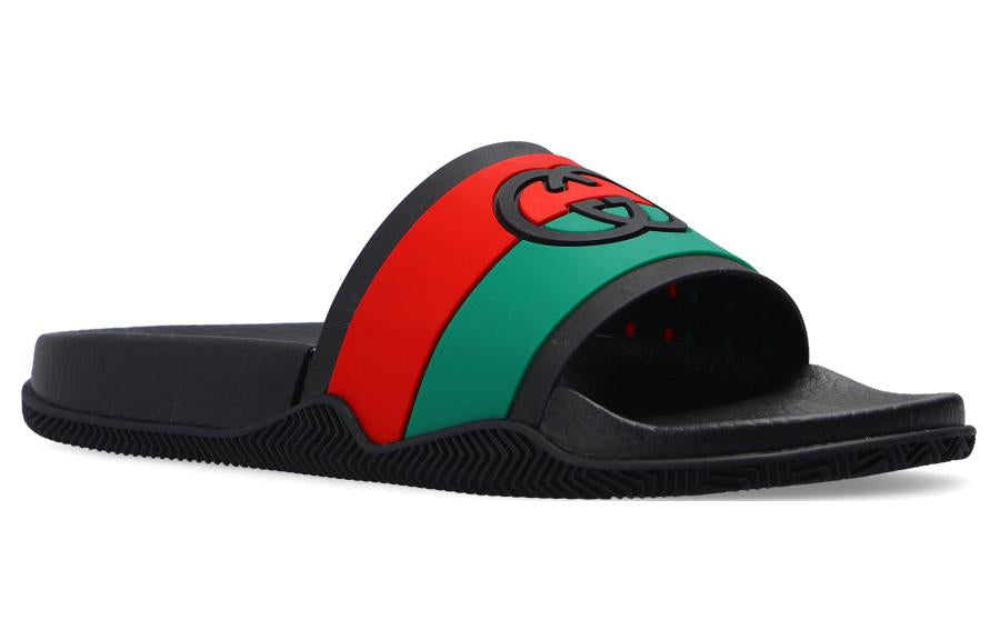 GucciSlide 'Interlocking G - Black Red Green'