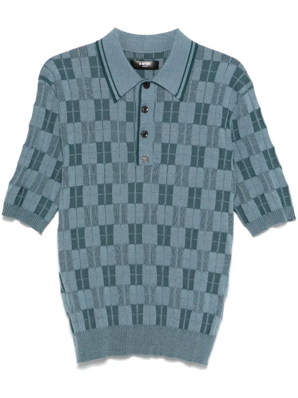 AMIRI
checked polo shirt
