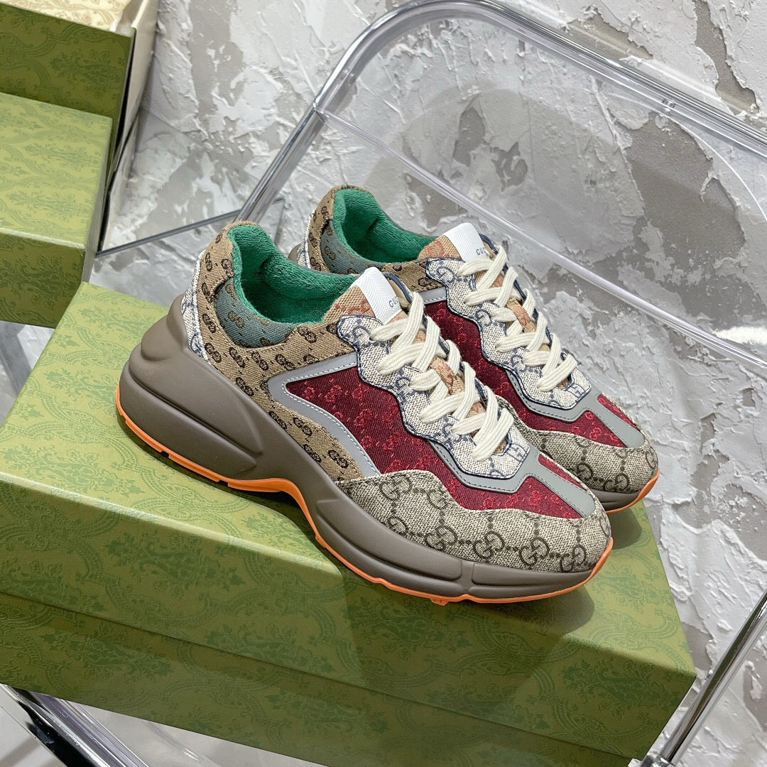Gucci Rhyton Sneaker - 'Beige Brick Red'