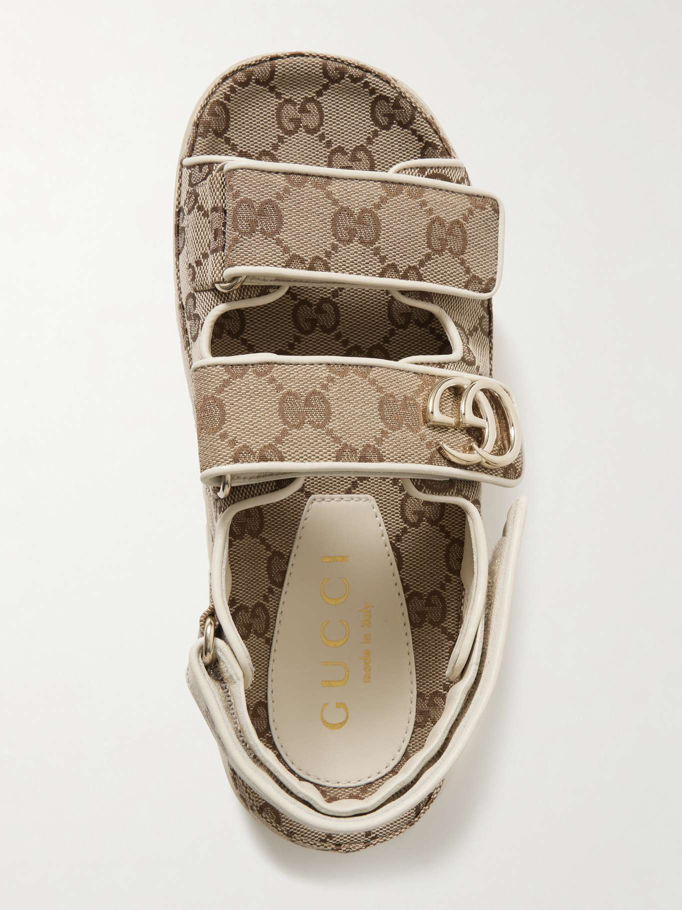 GUCCI
New Marmont leather-trimmed embellished canvas-jacquard platform sandals