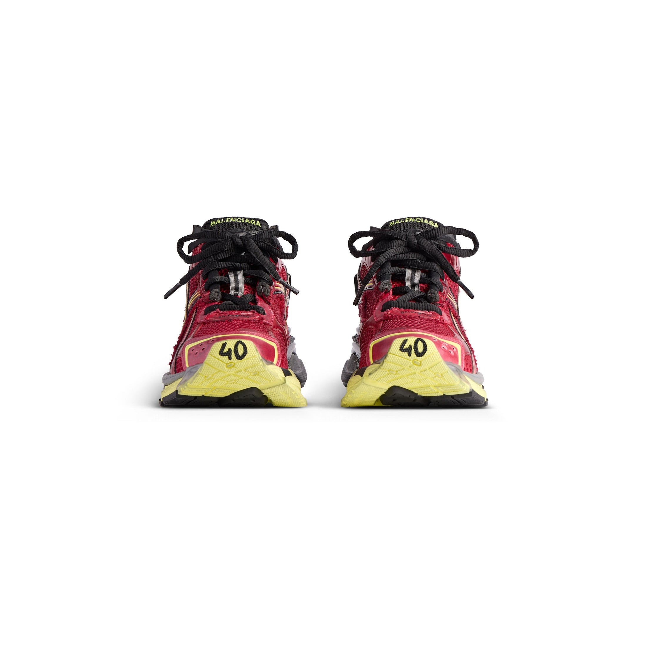 Balenciaga RUNNER SNEAKER IN RED/NEON YELLOW/BLACK