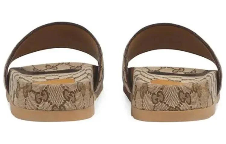 GUCCIGucci GG Canvas Slide Sandal 'Beige Monogram'