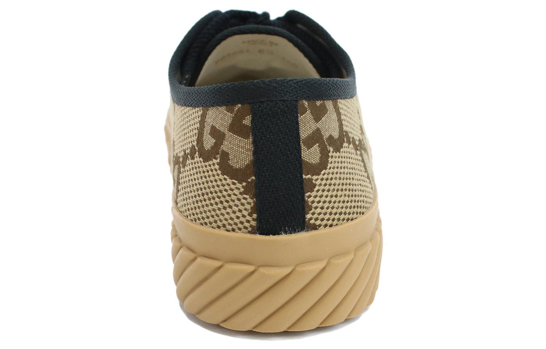 GucciMaxi GG Lace-Up Sneakers 'Beige Black'