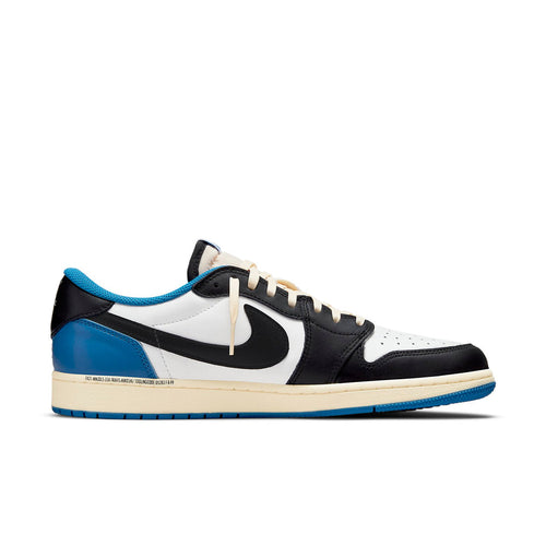 Air Jordan1 Retro Low x Fragment Design x Travis Scott x 'Sail Black Military Blue