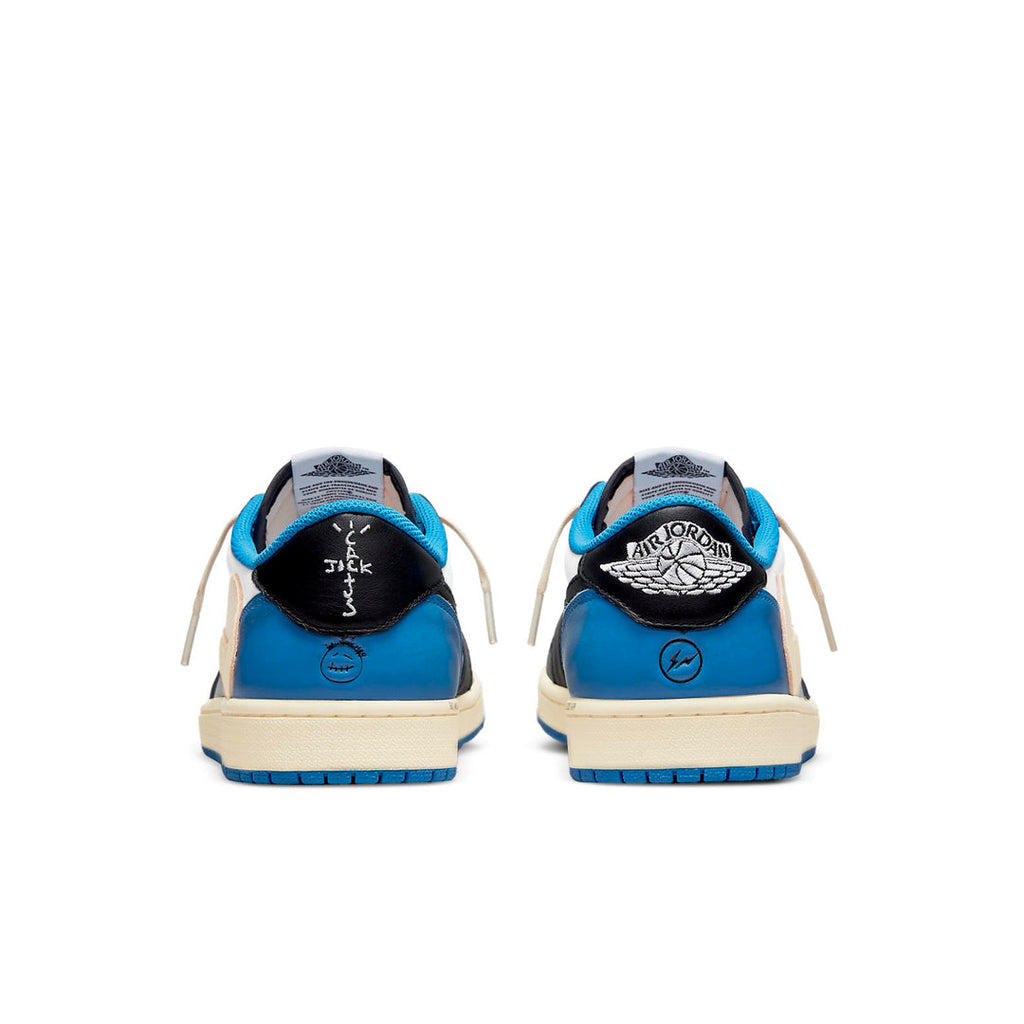 Air Jordan1 Retro Low x Fragment Design x Travis Scott x 'Sail Black Military Blue